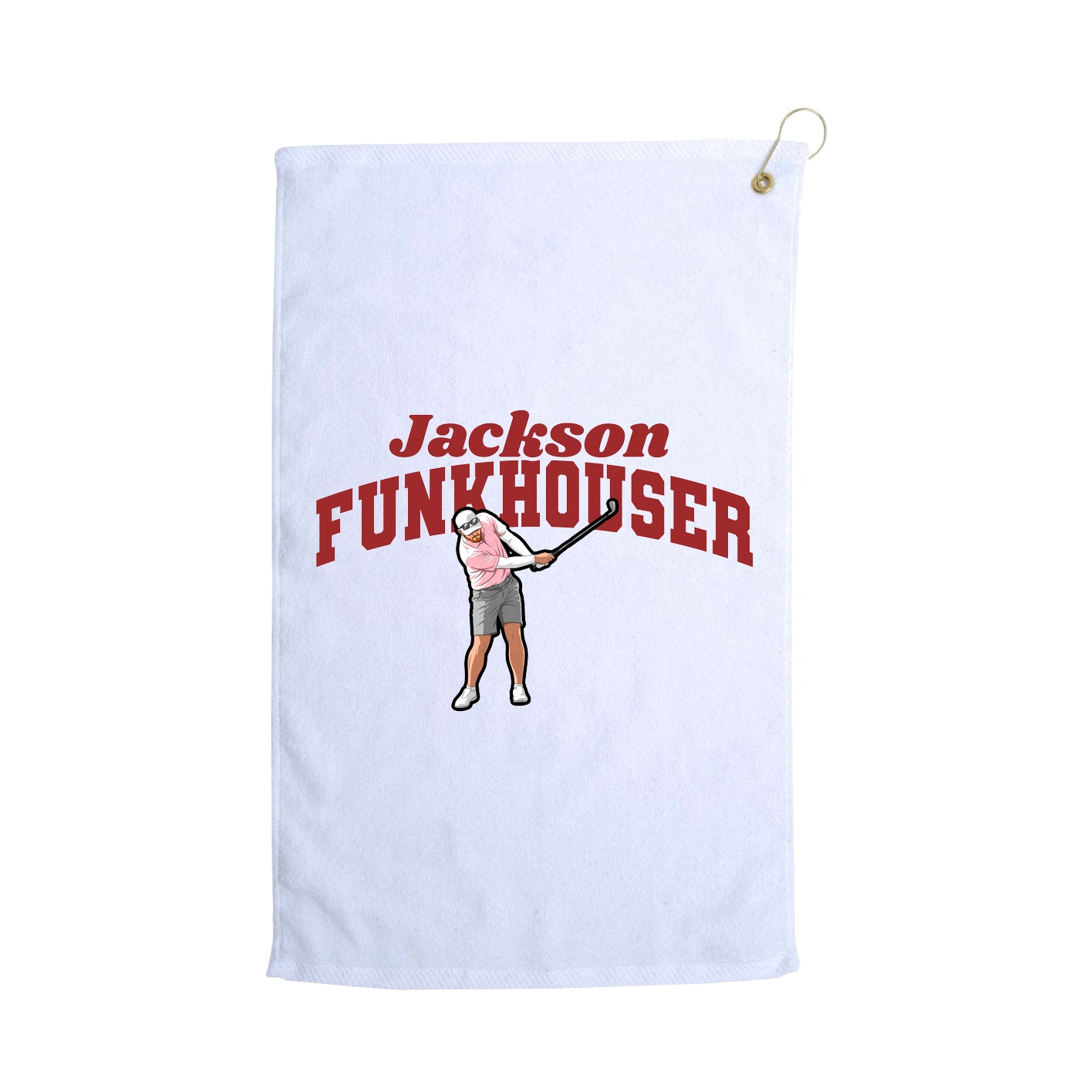 Golf Towel — Signature Arch in White