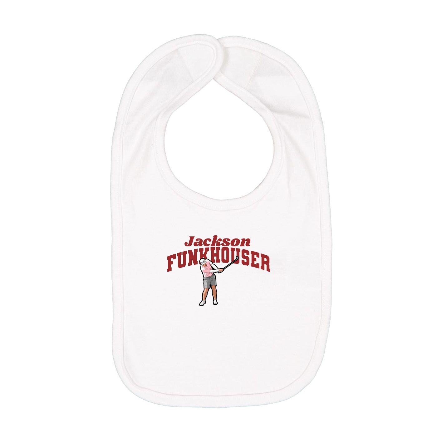 Infant Bib — Signature Arch in White