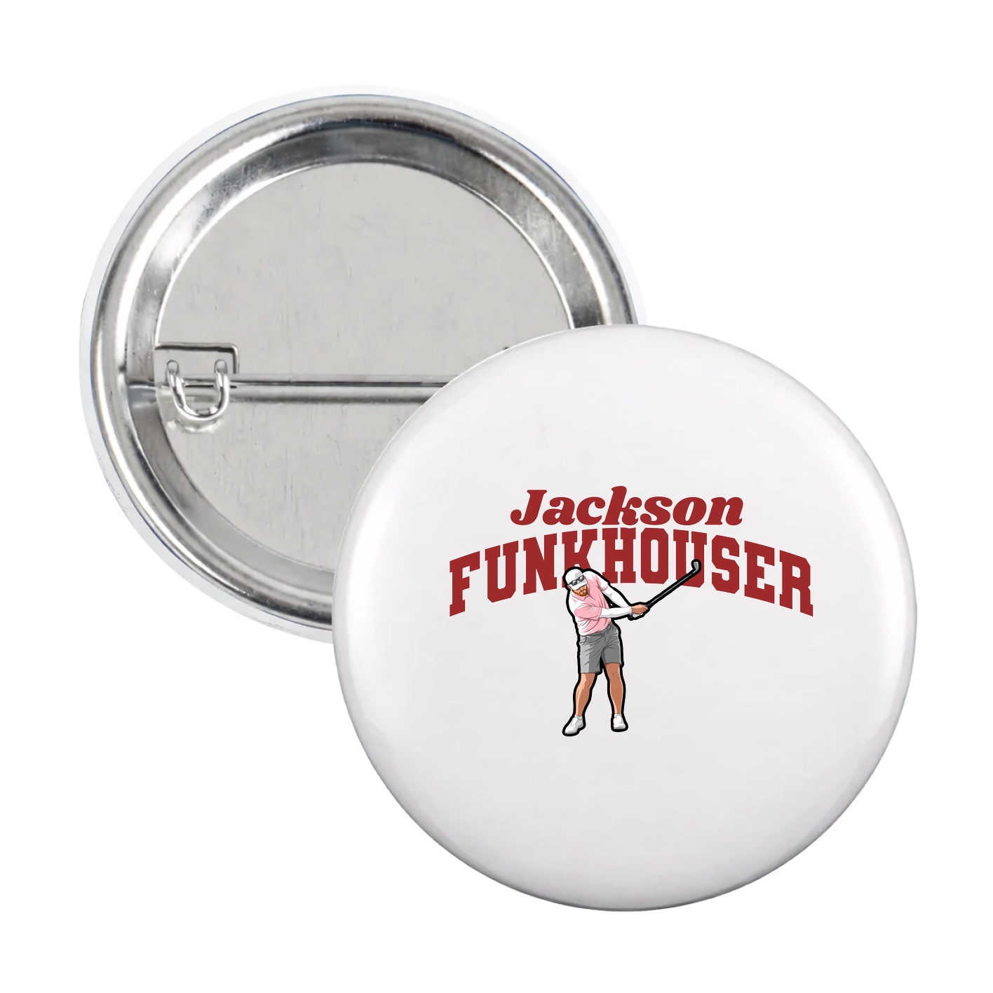 Game Day Button — Signature Arch in White