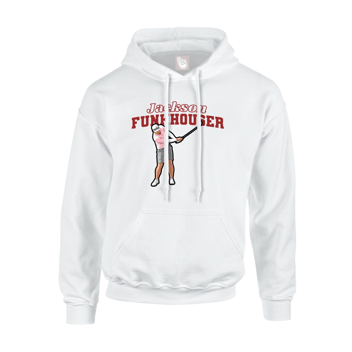 Hoodie — Name Arch in White