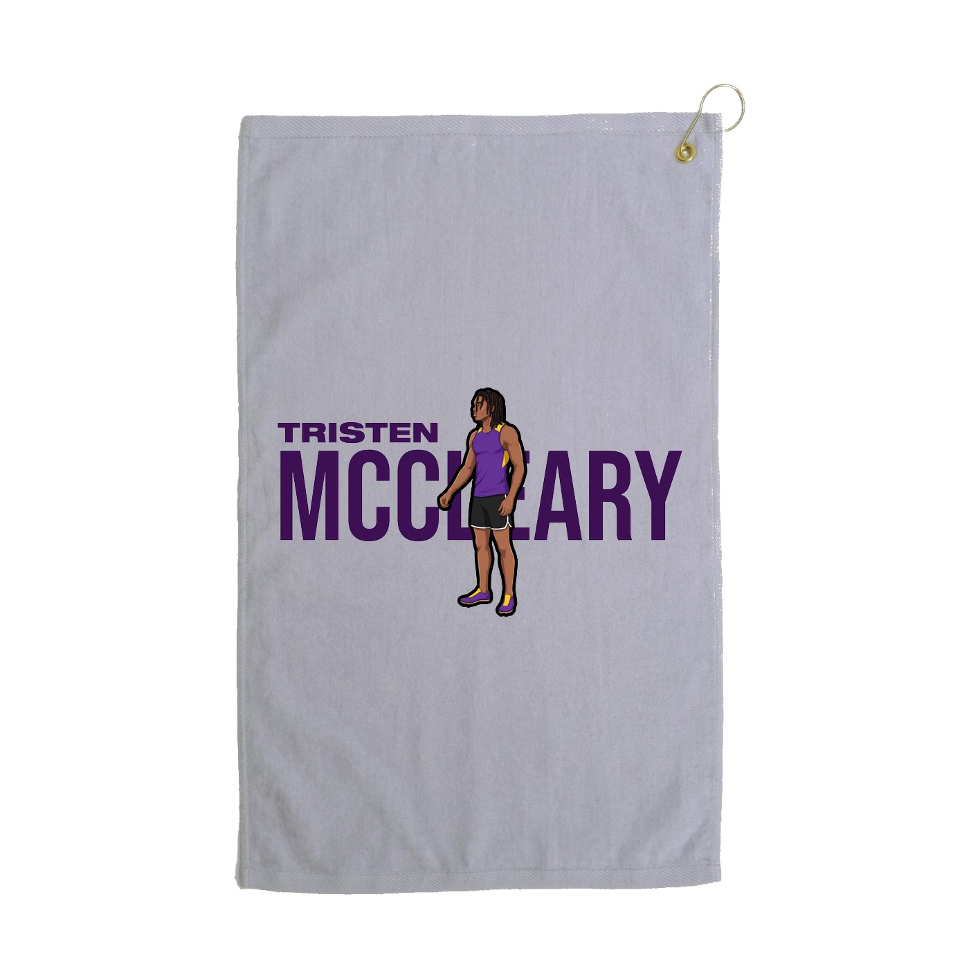 Golf Towel — Player Name in Grey
