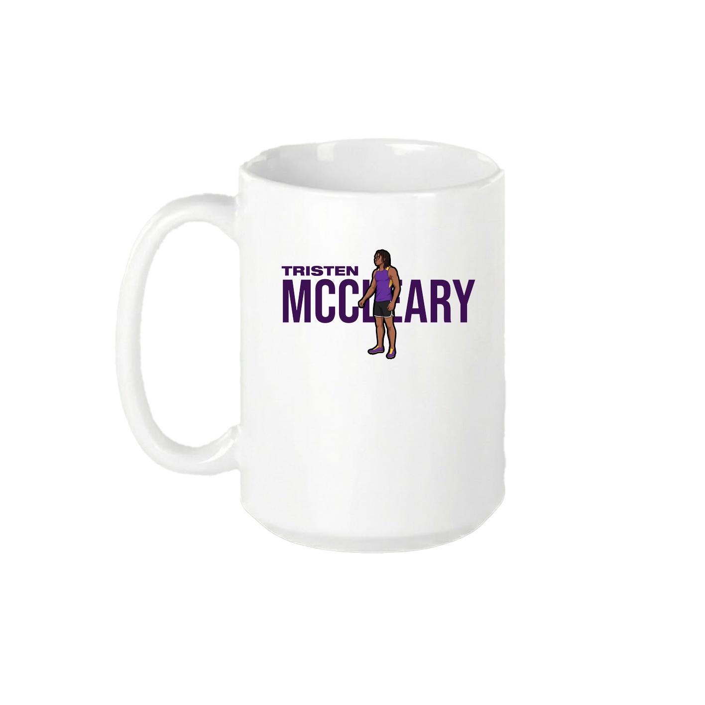 15oz Coffee Mug — Player Name in White