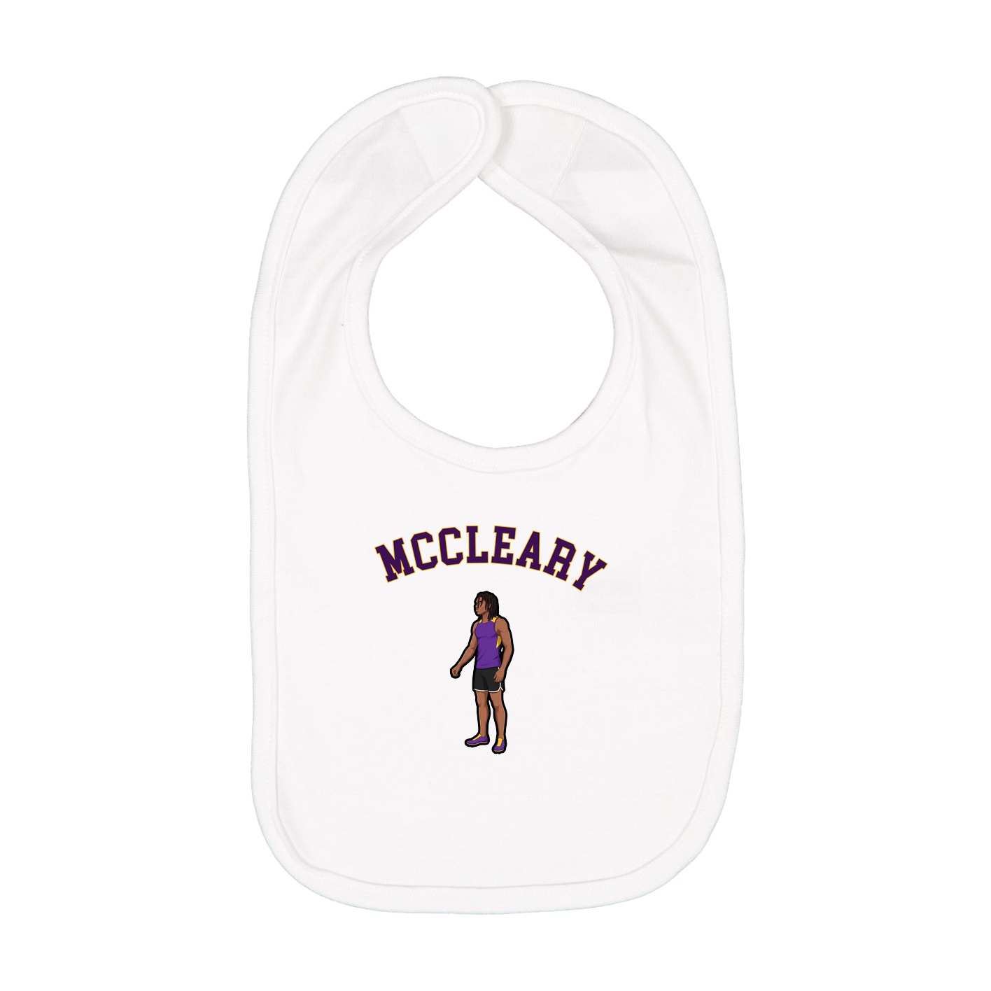 Infant Bib — Shirsey Arch in White