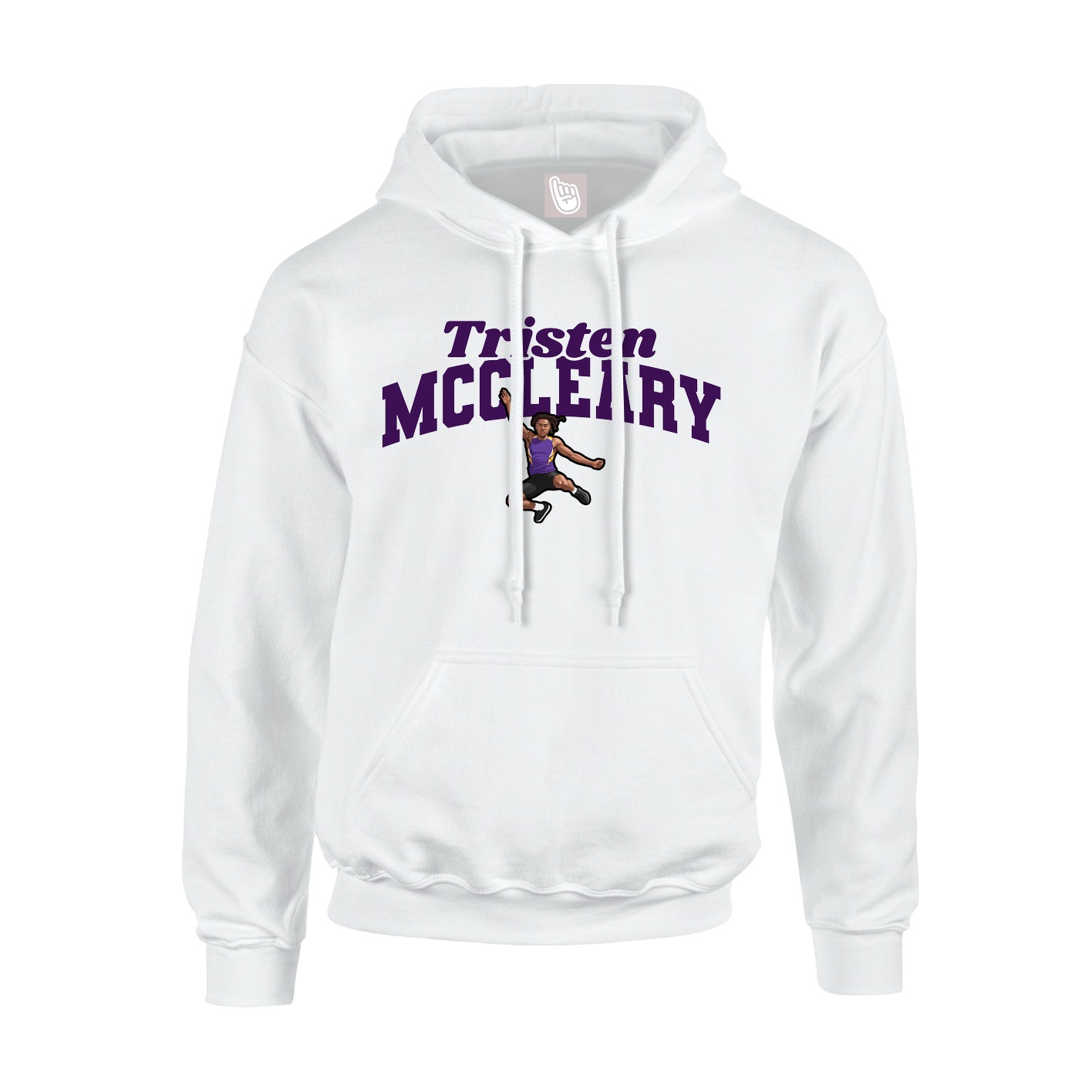 Hoodie — Signature Arch in White
