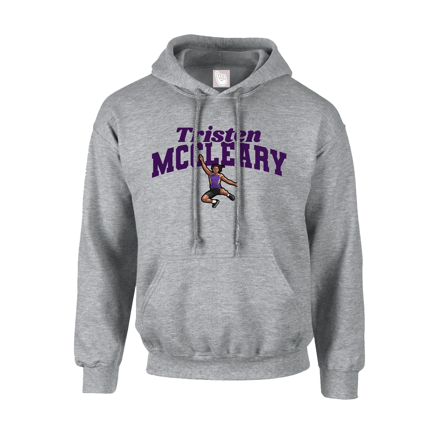 Youth Hoodie — Signature Arch in Grey