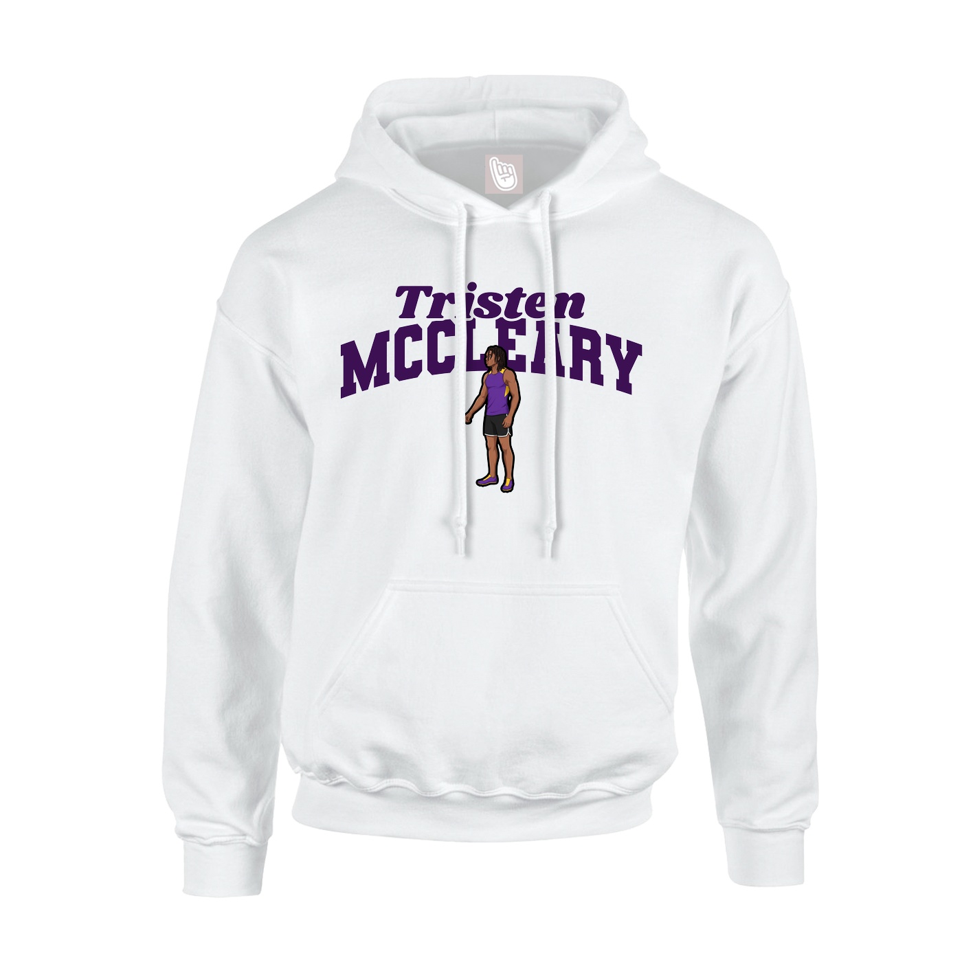 Youth Hoodie — Signature Arch in White