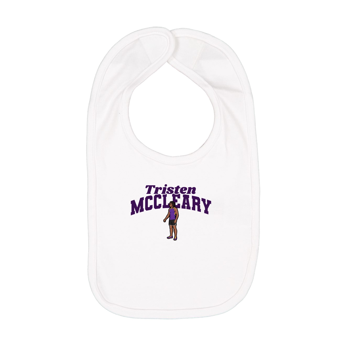 Infant Bib — Signature Arch in White