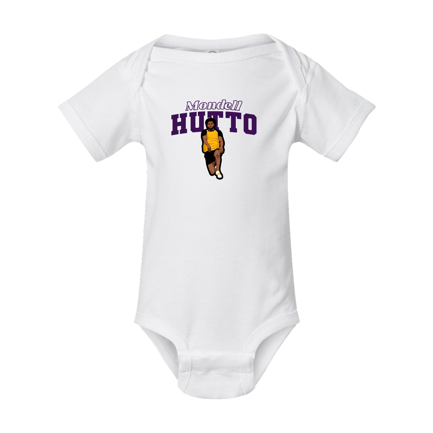 Baby Onesie — Name Arch in White