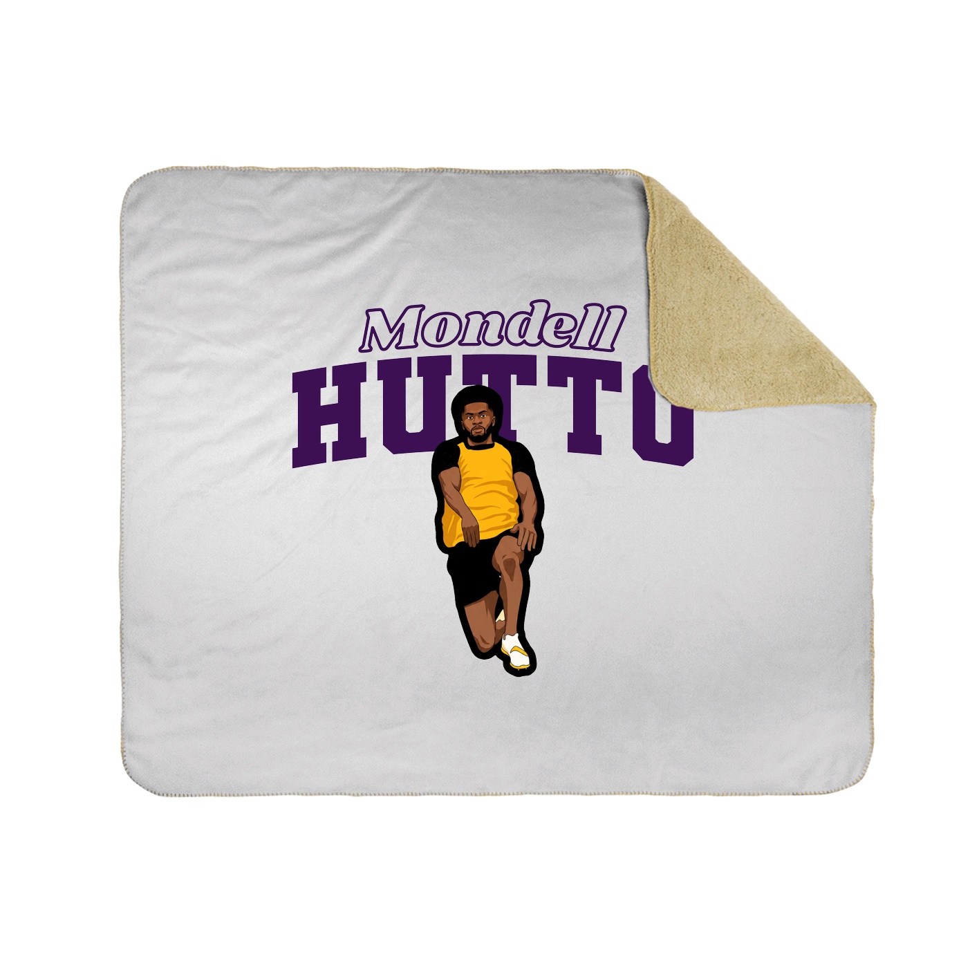Throw Blanket — Name Arch in White