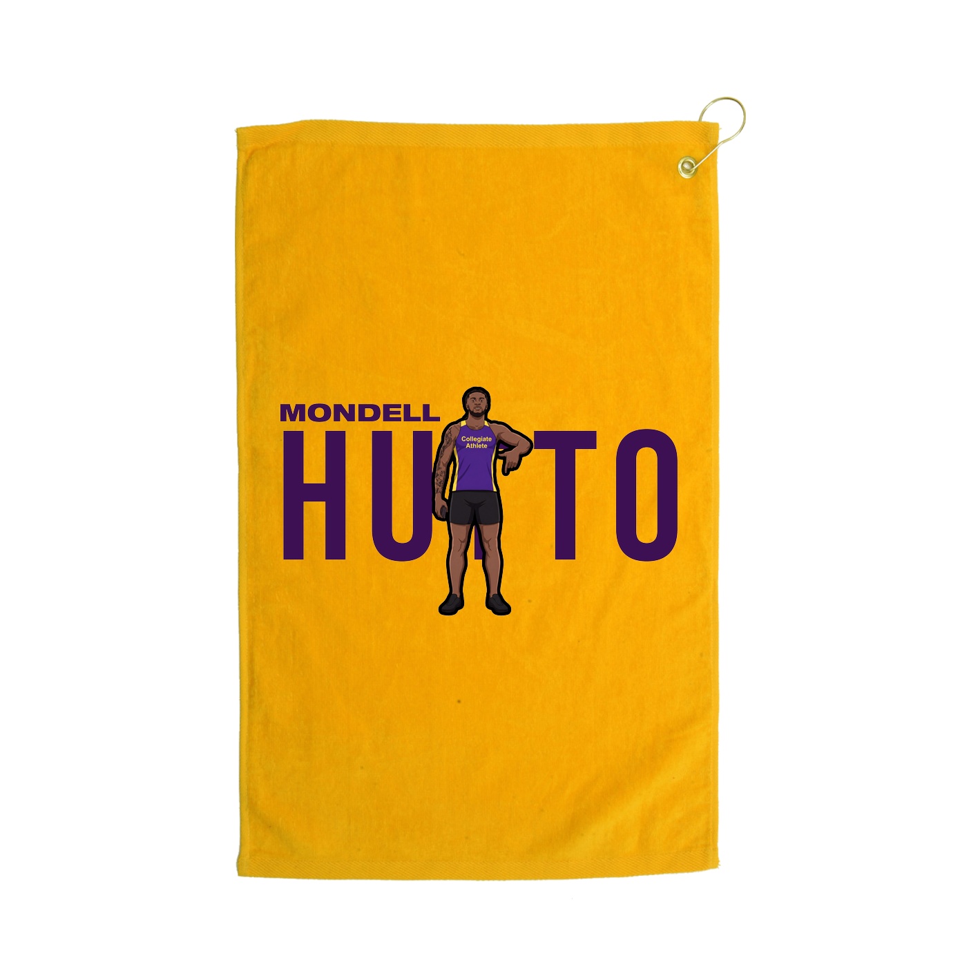 Golf Towel — Player Name in Gold