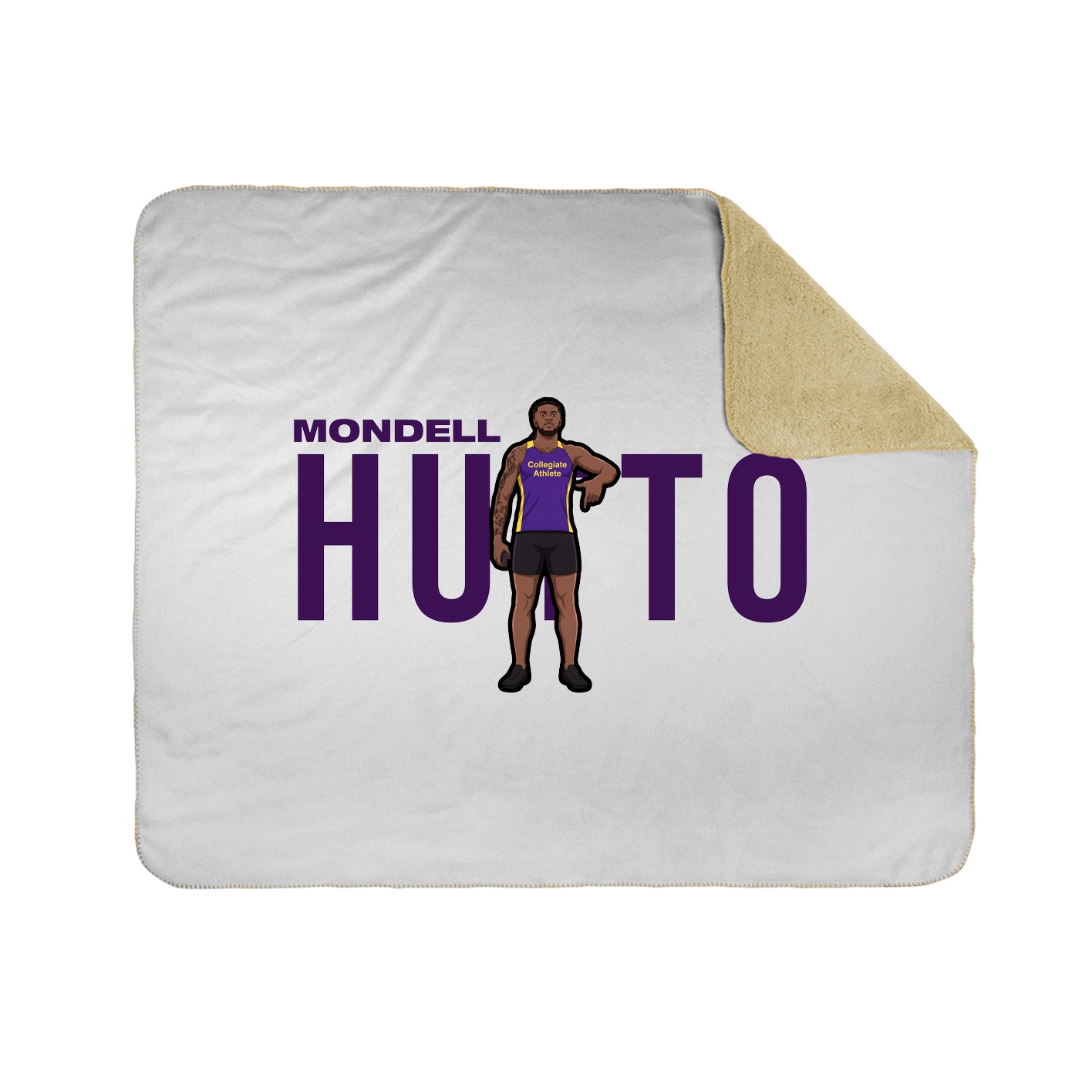 Throw Blanket — Player Name in White