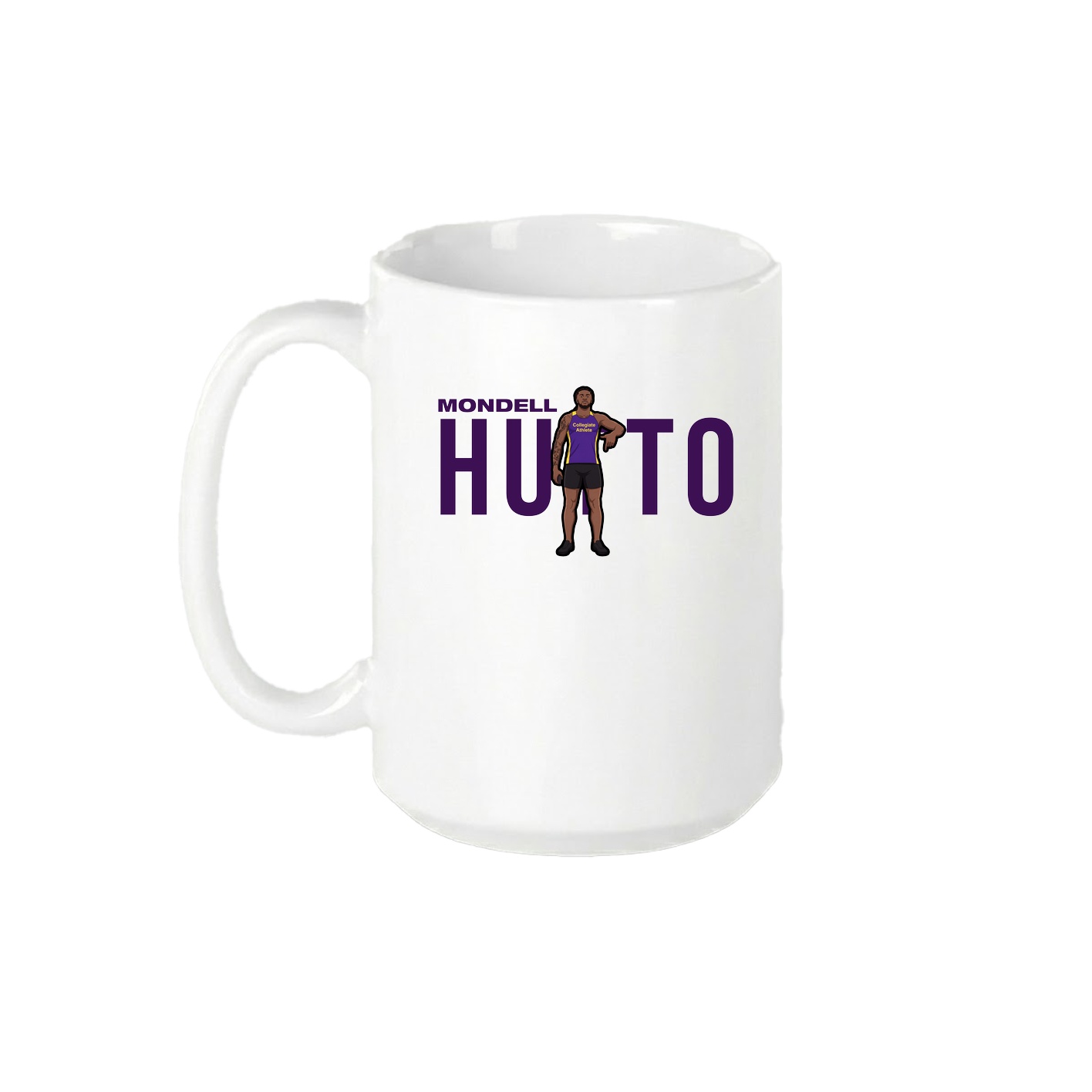 15oz Coffee Mug — Player Name in White