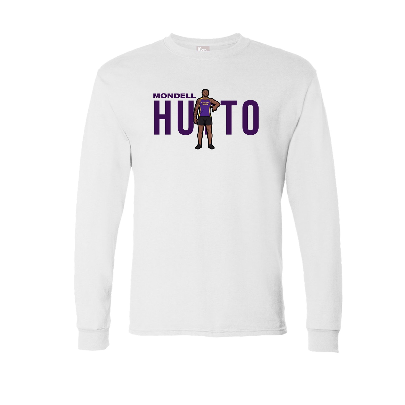 Long Sleeve Tee — Player Name in White