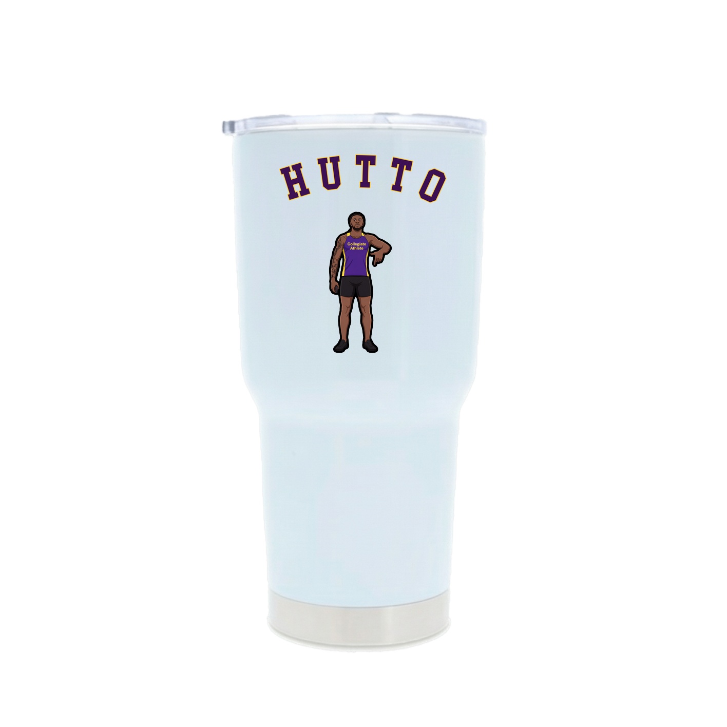 30oz Stainless Steel Tumbler — Shirsey Arch in White