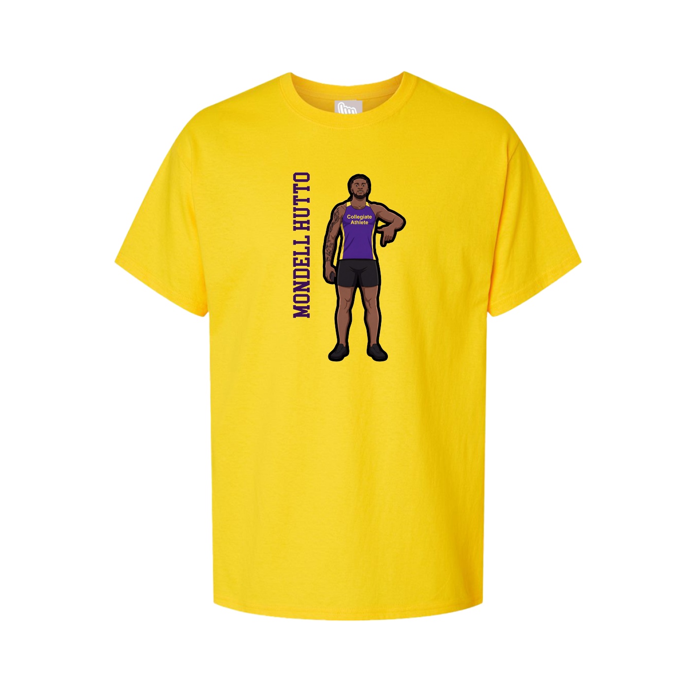 Tee — Name Vertical in Gold