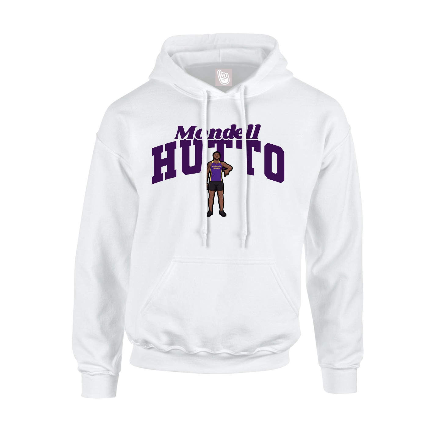 Hoodie — Signature Arch in White