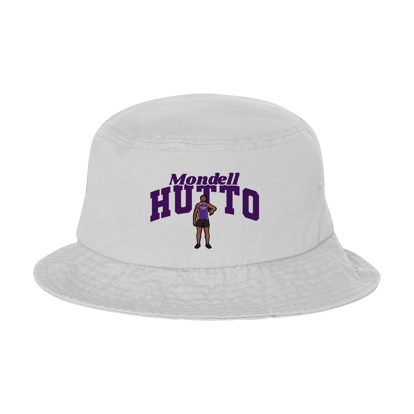 Bucket Cap — Signature Arch in White