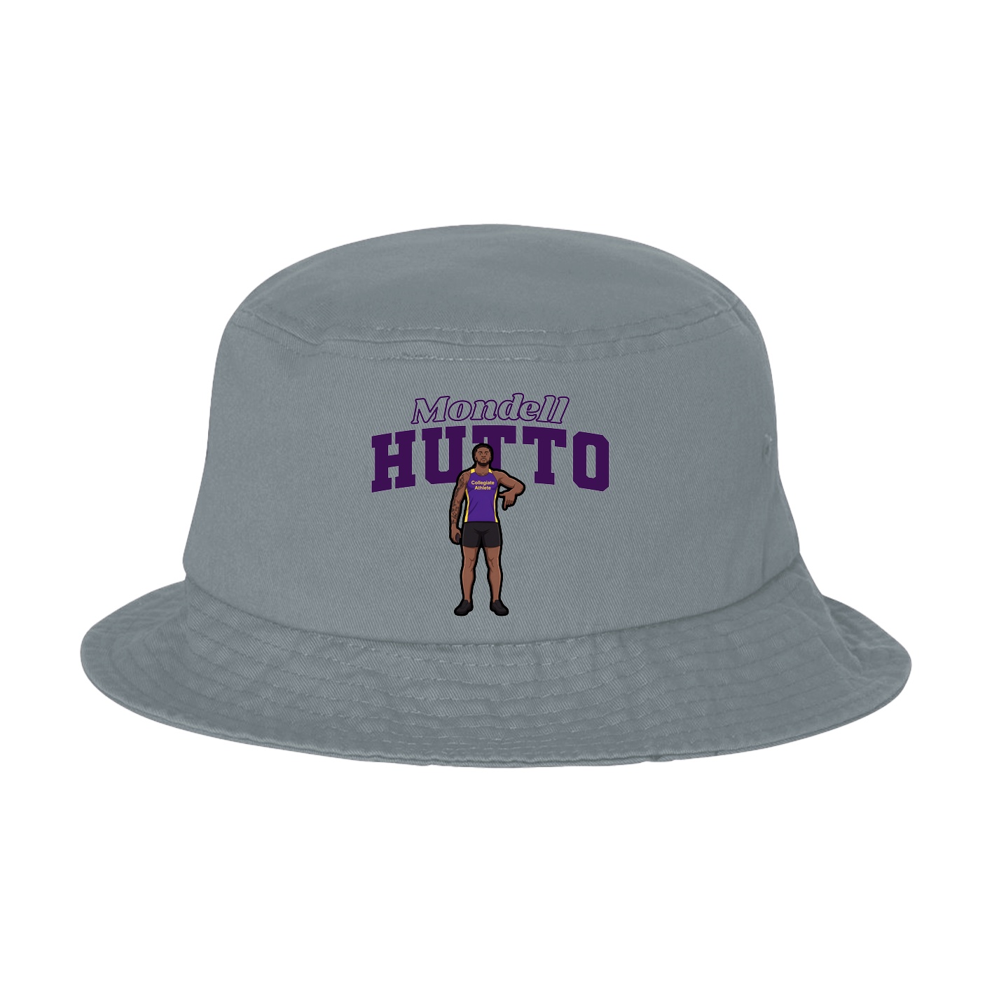 Bucket Cap — Name Arch in Grey