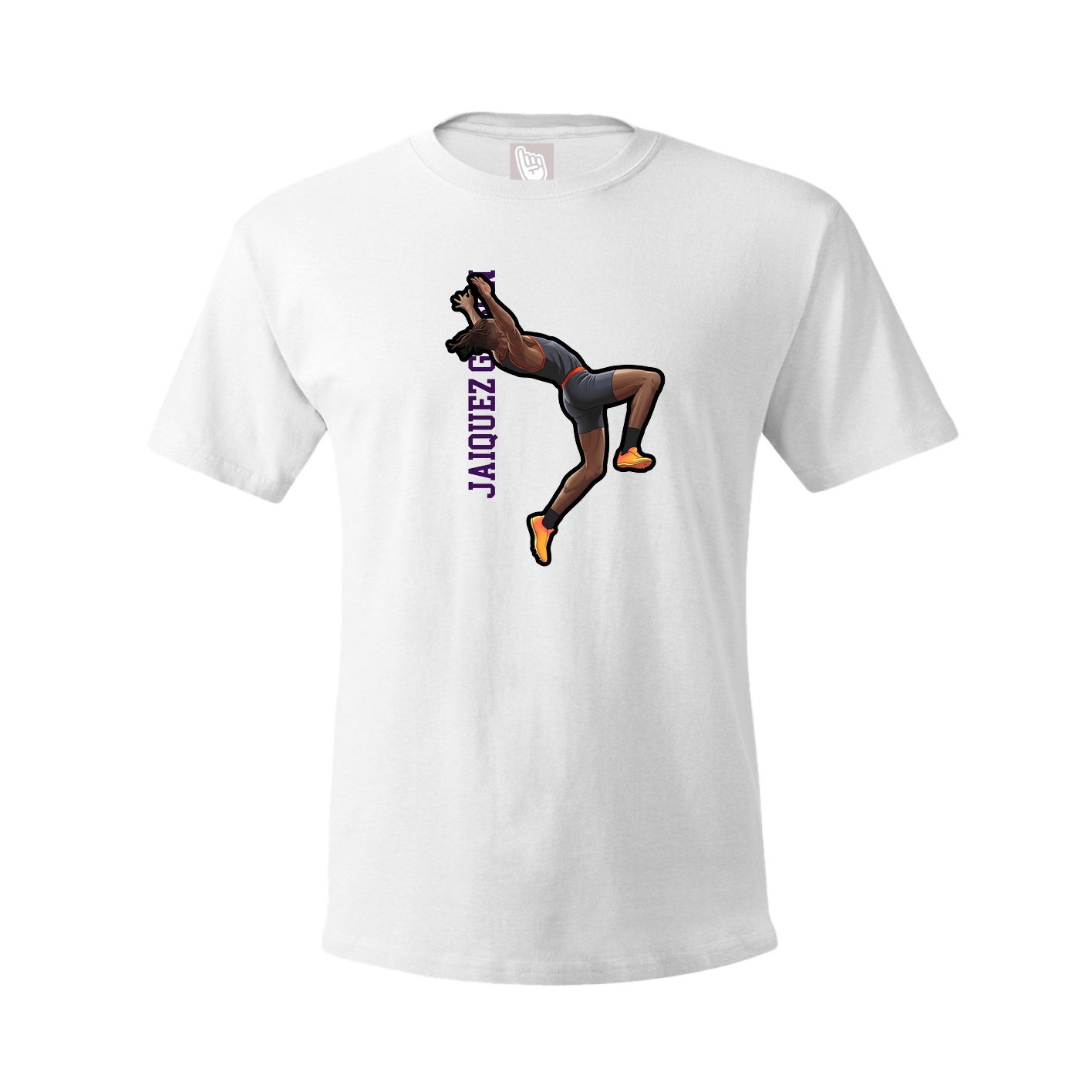 Tee — Name Vertical in White