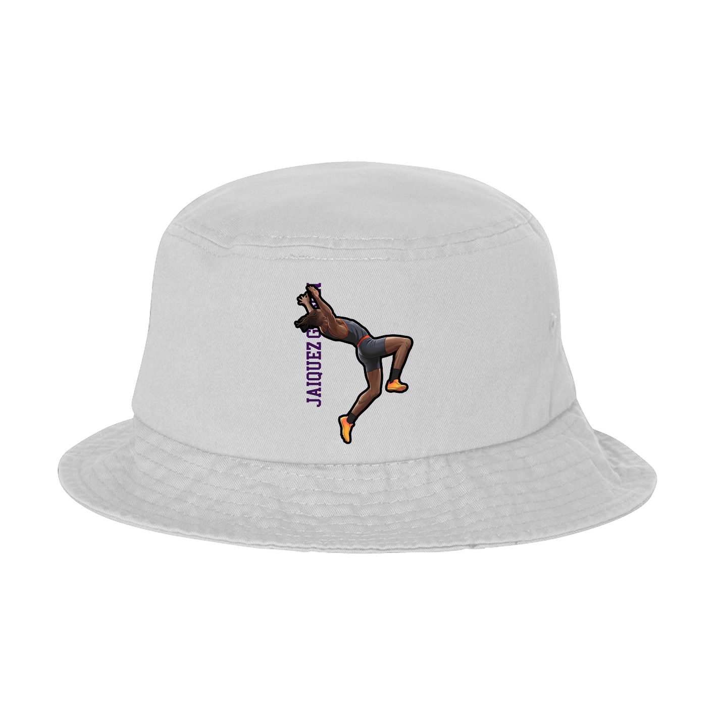 Bucket Cap — Name Vertical in White