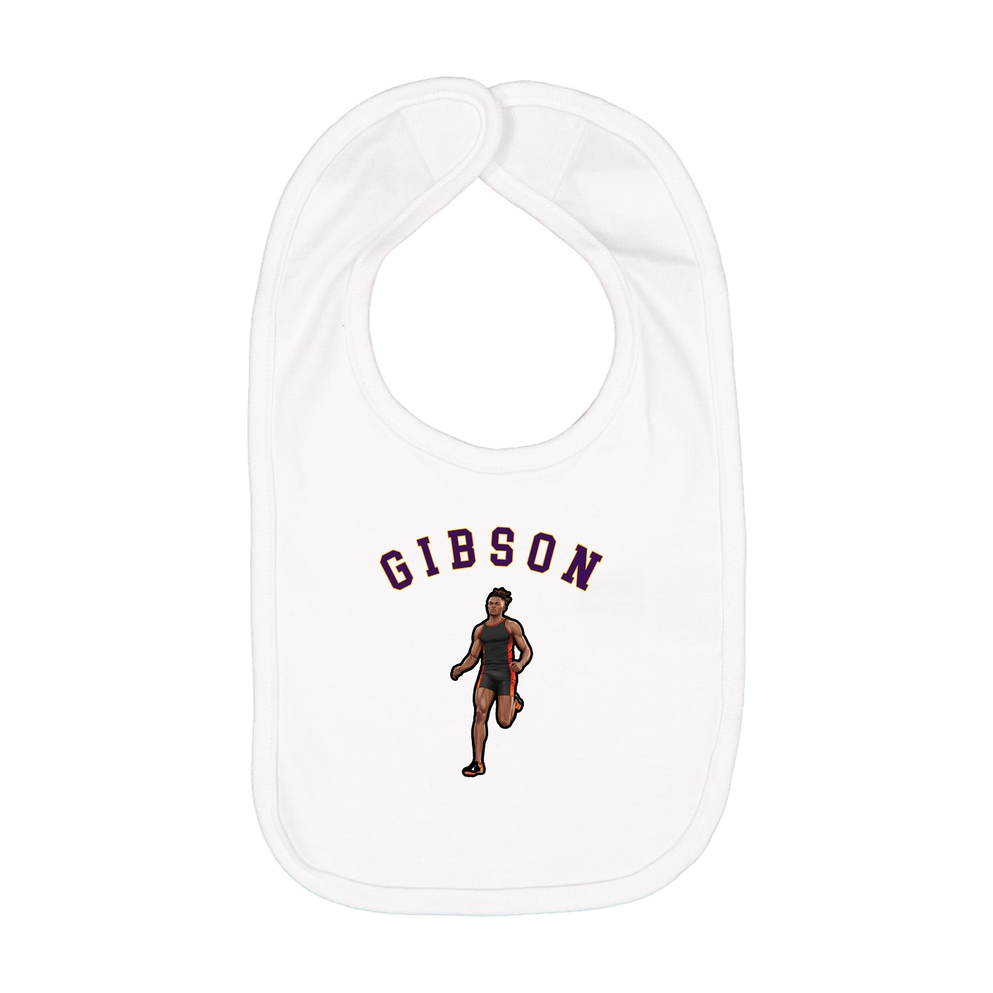 Infant Bib — Shirsey Arch in White