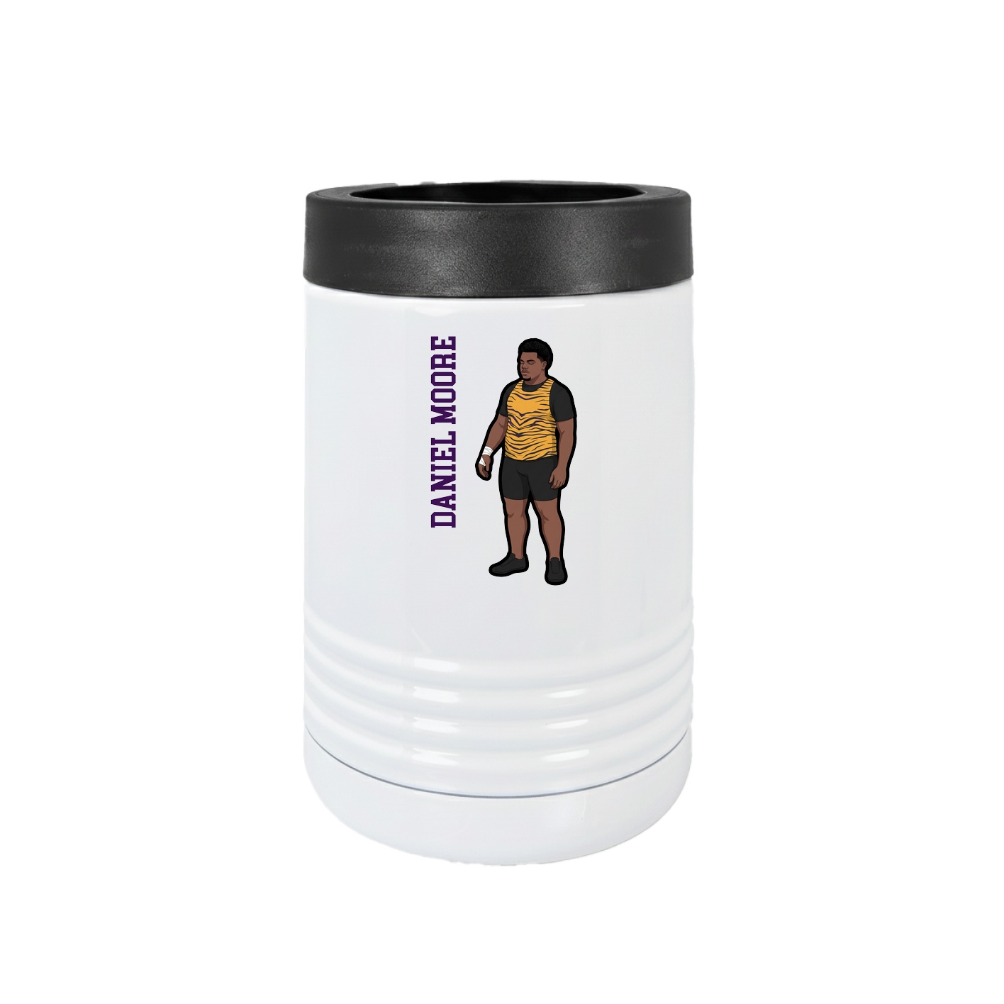 Beverage Holder — Name Vertical in White