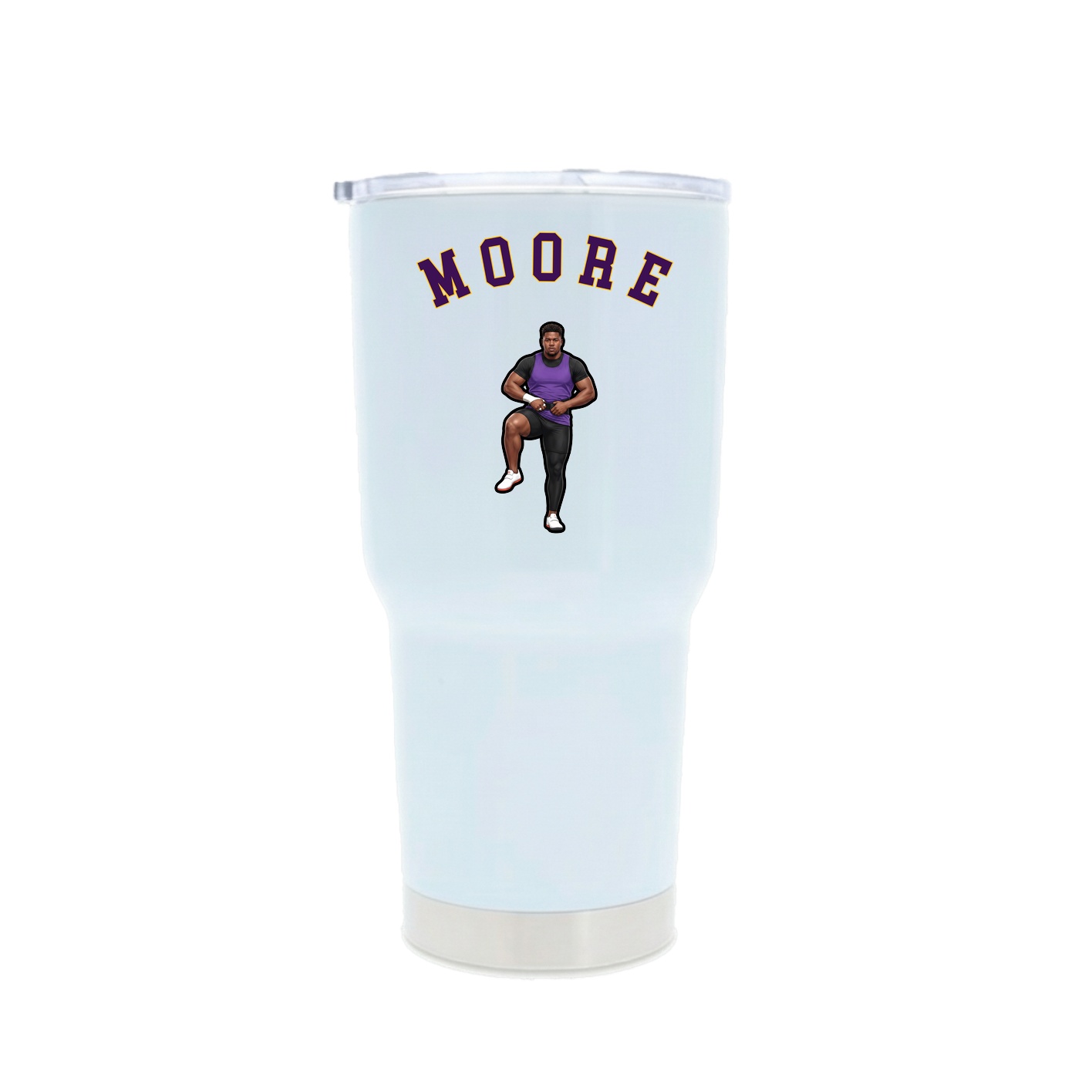 30oz Stainless Steel Tumbler — Shirsey Arch in White