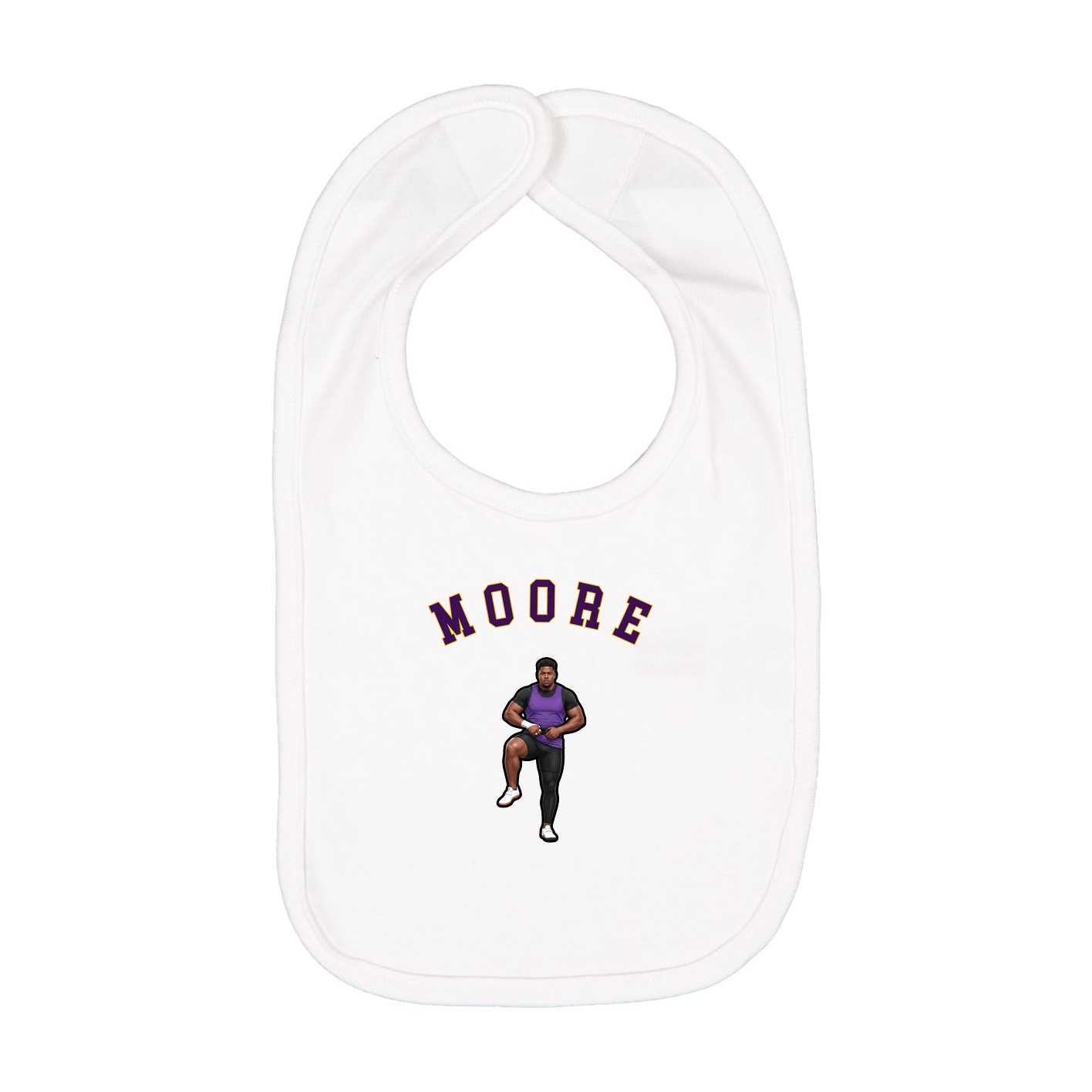 Infant Bib — Shirsey Arch in White