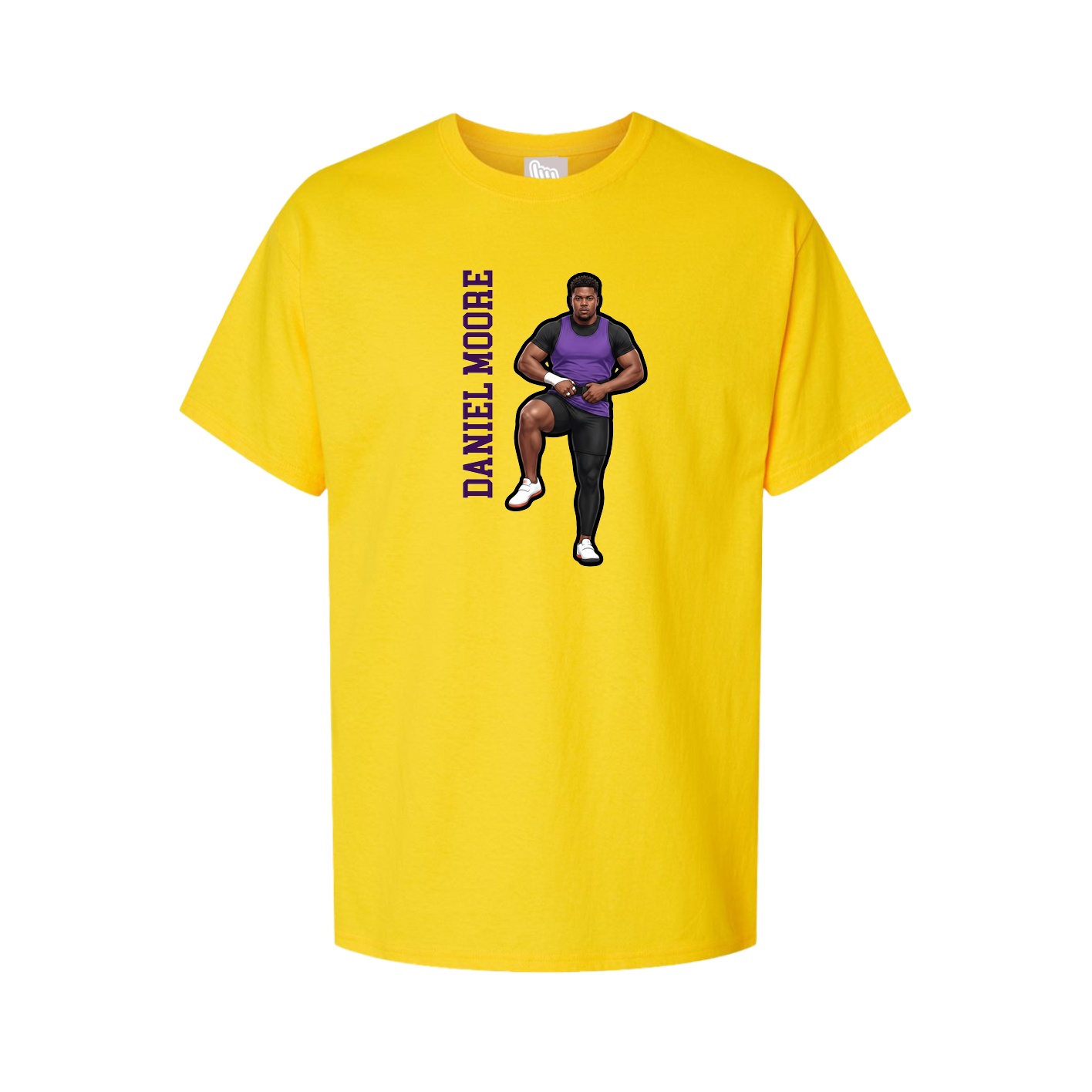Tee — Name Vertical in Gold