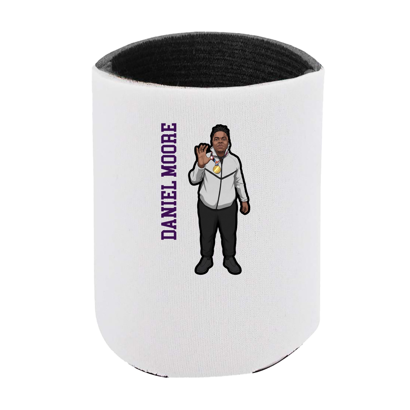 Can Holder — Name Vertical in White