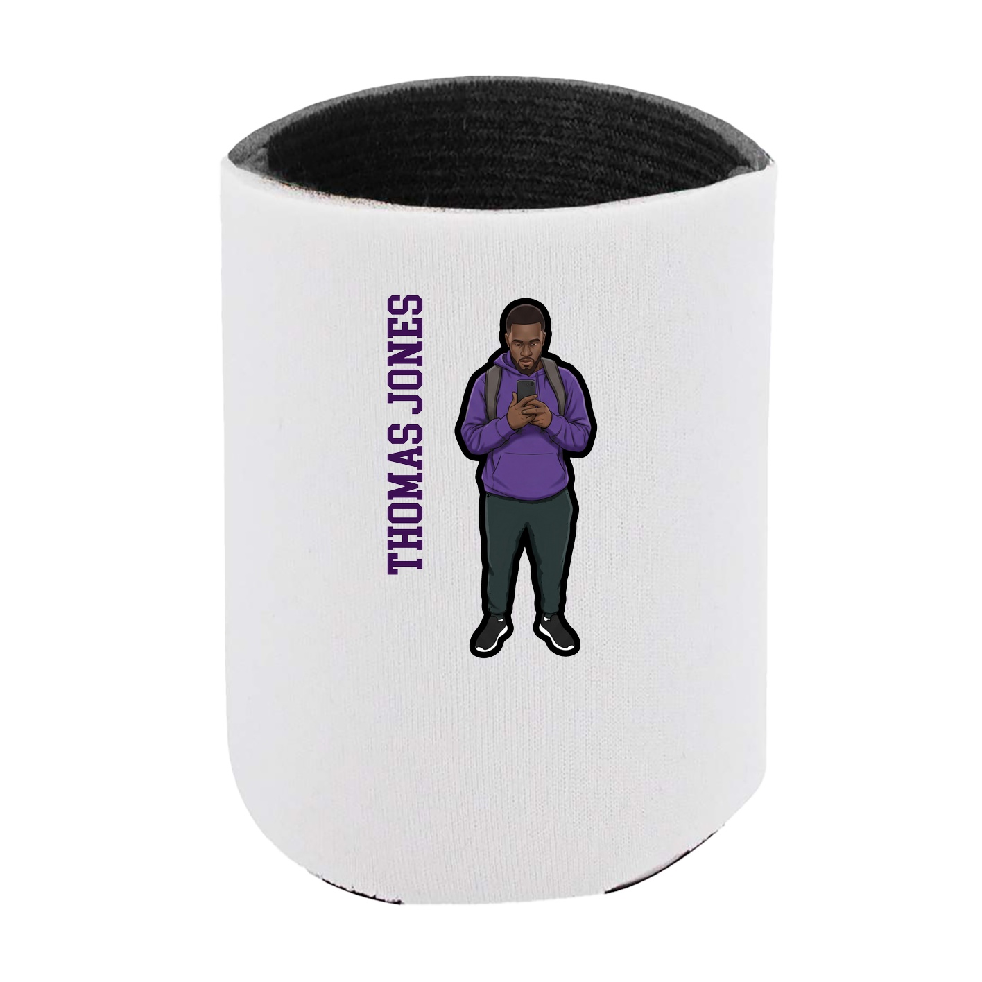 Can Holder — Name Vertical in White