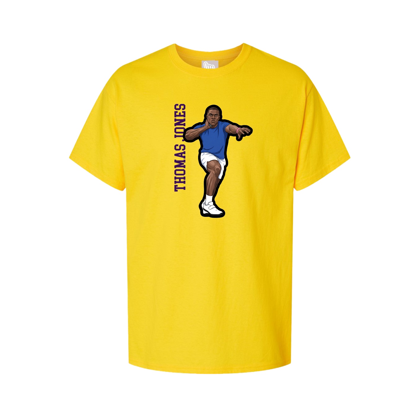 Tee — Name Vertical in Gold
