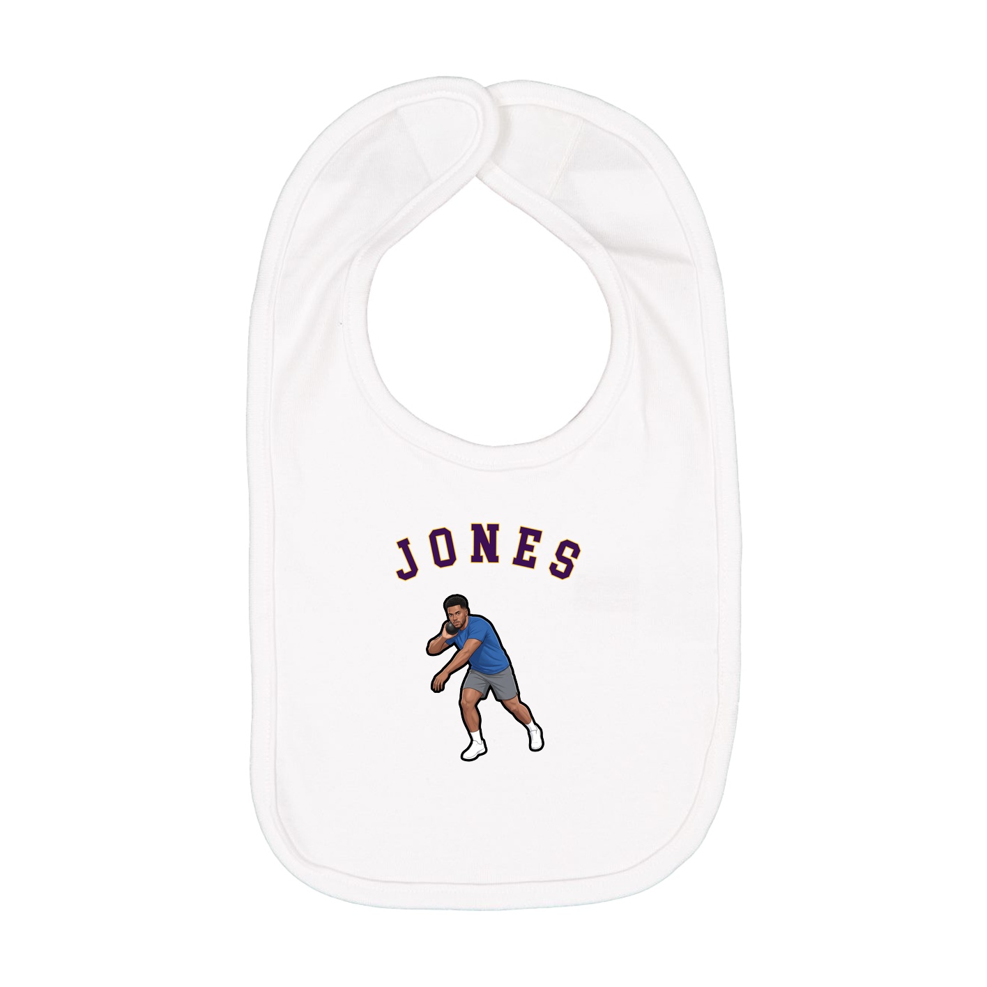 Infant Bib — Shirsey Arch in White