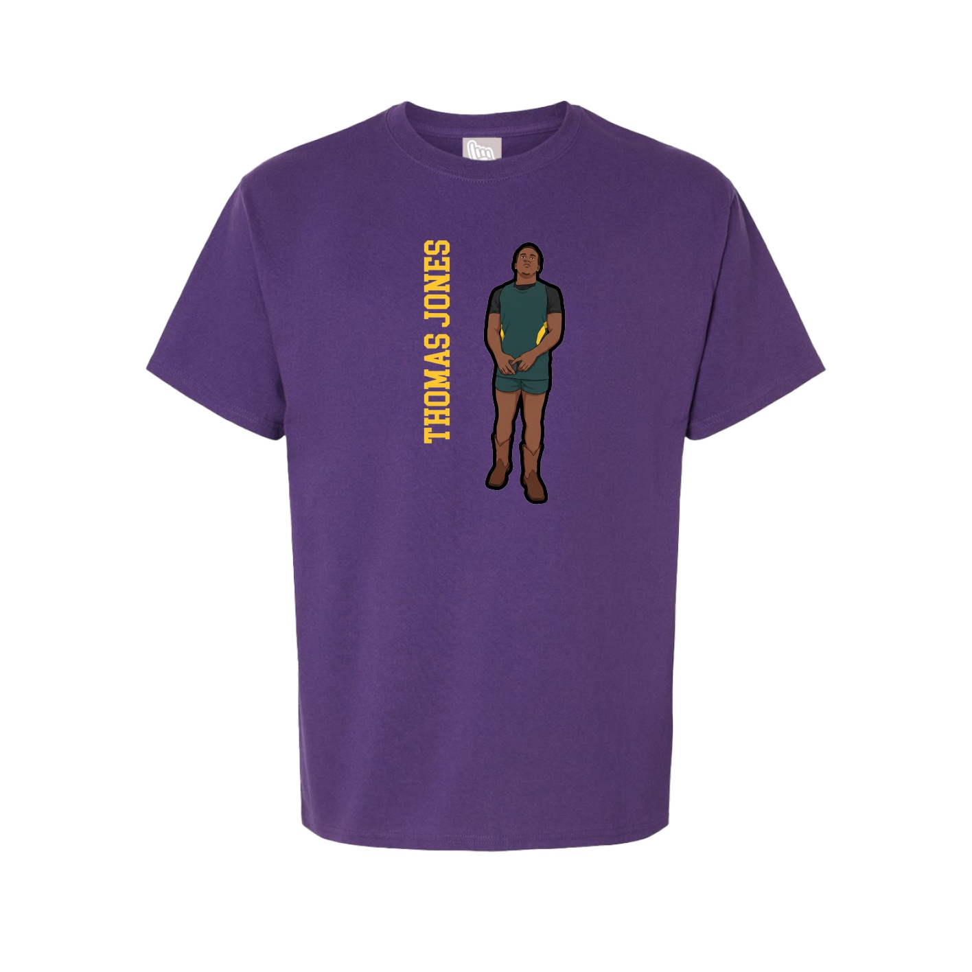 Tee — Name Vertical in Purple