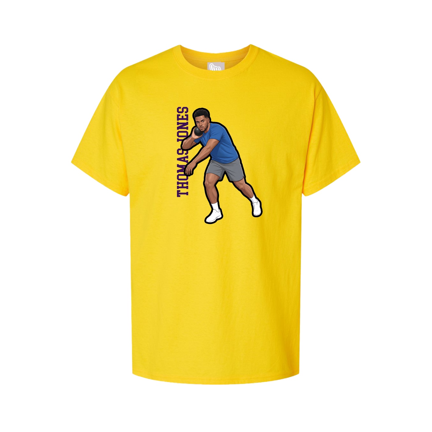 Tee — Name Vertical in Gold