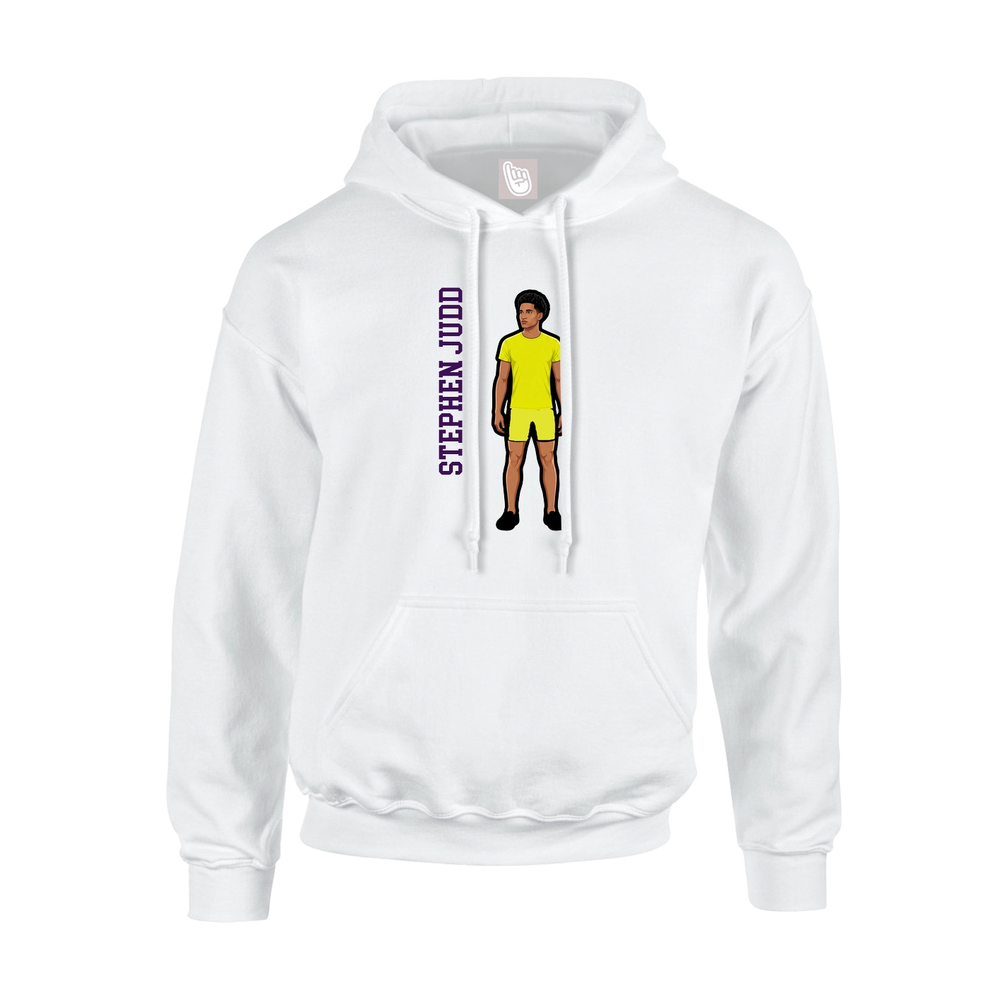 Hoodie — Name Vertical in White