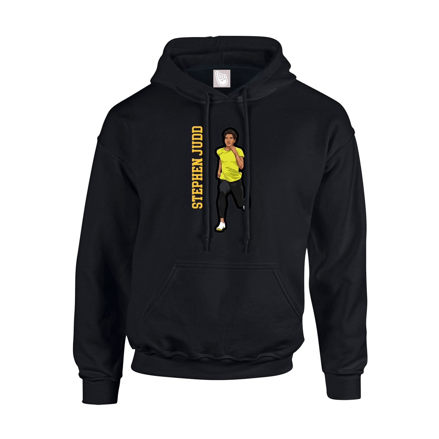 Hoodie — Name Vertical in Black