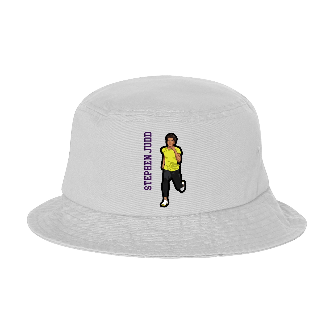 Bucket Cap — Name Vertical in White