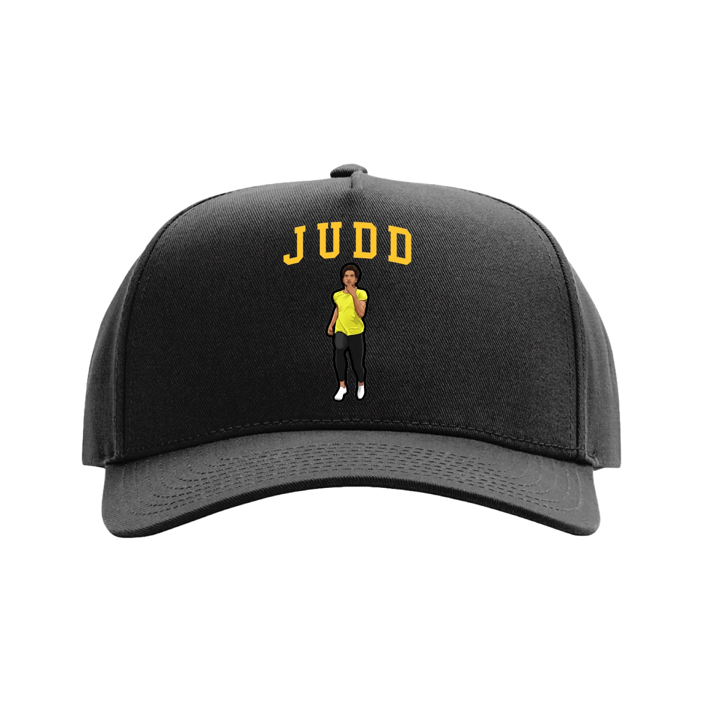 Full Fabric Five-Panel Champ Cap — Shirsey in Black