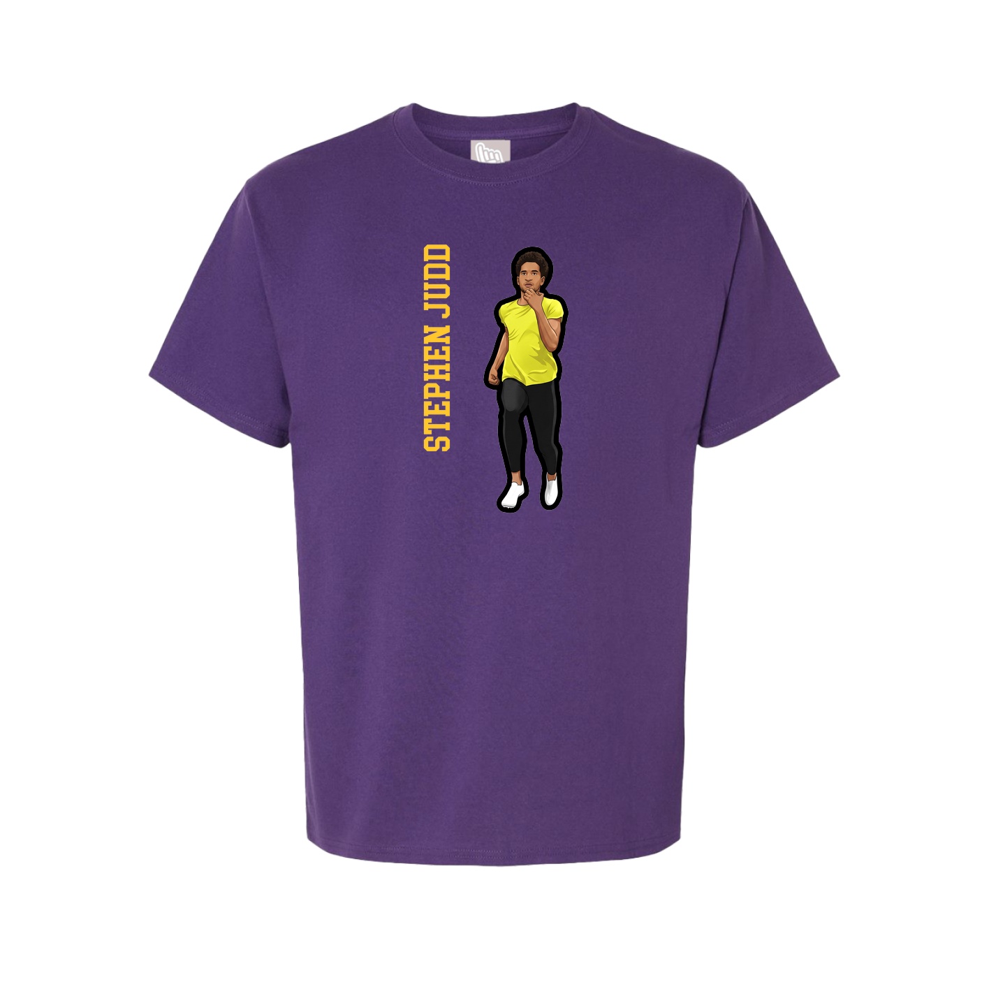 Tee — Name Vertical in Purple