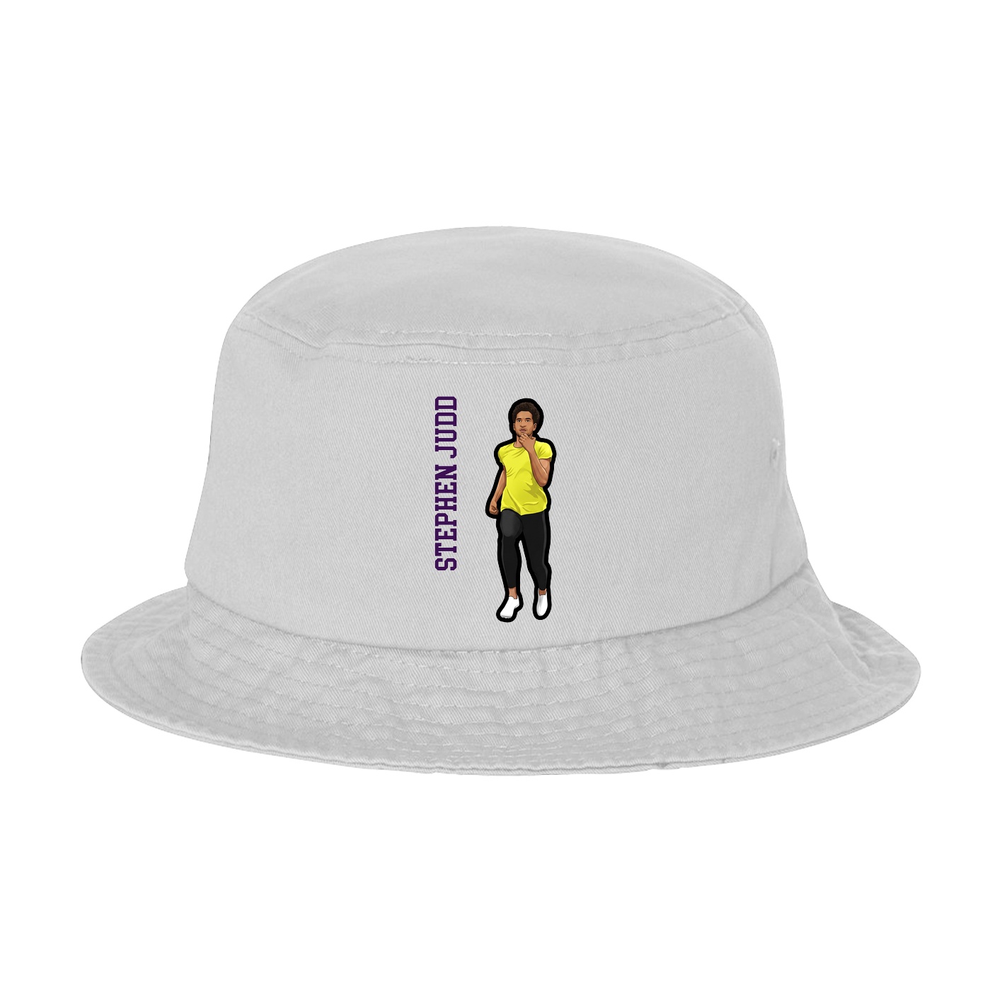 Bucket Cap — Name Vertical in White