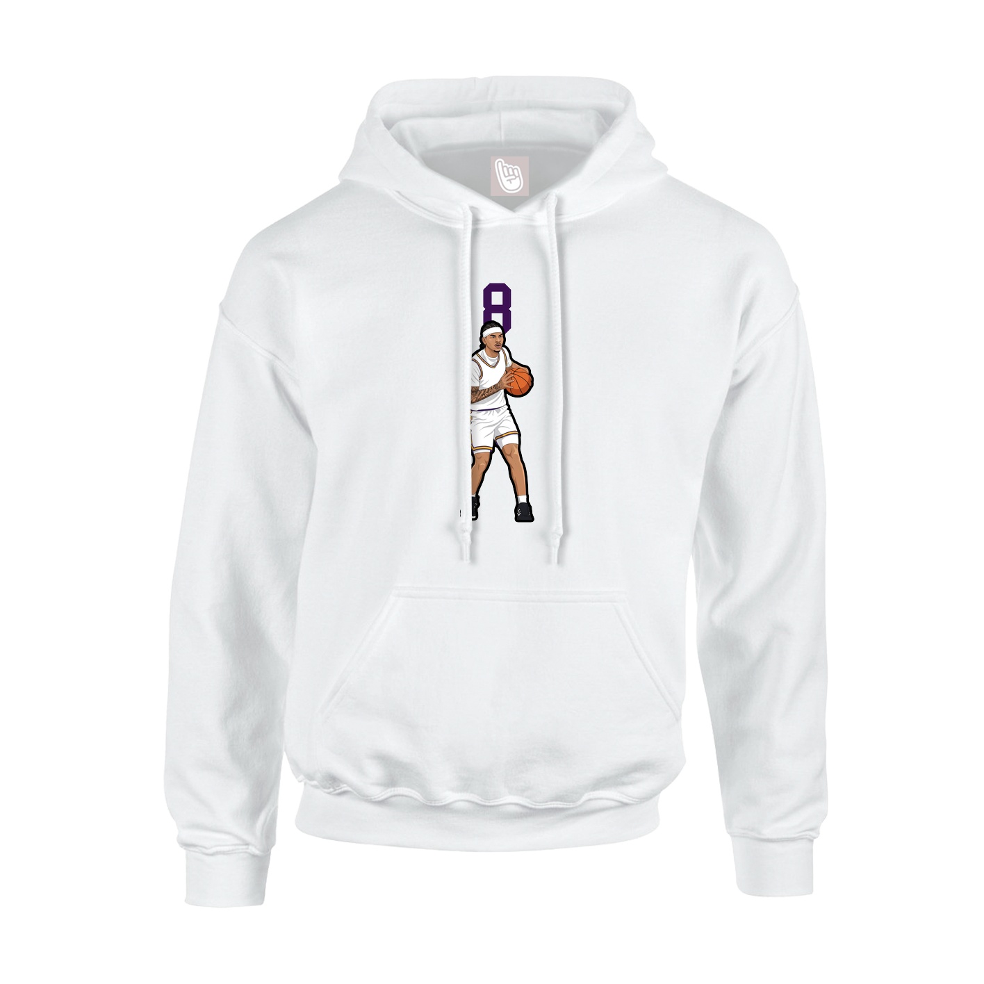 Hoodie — Number Top in White