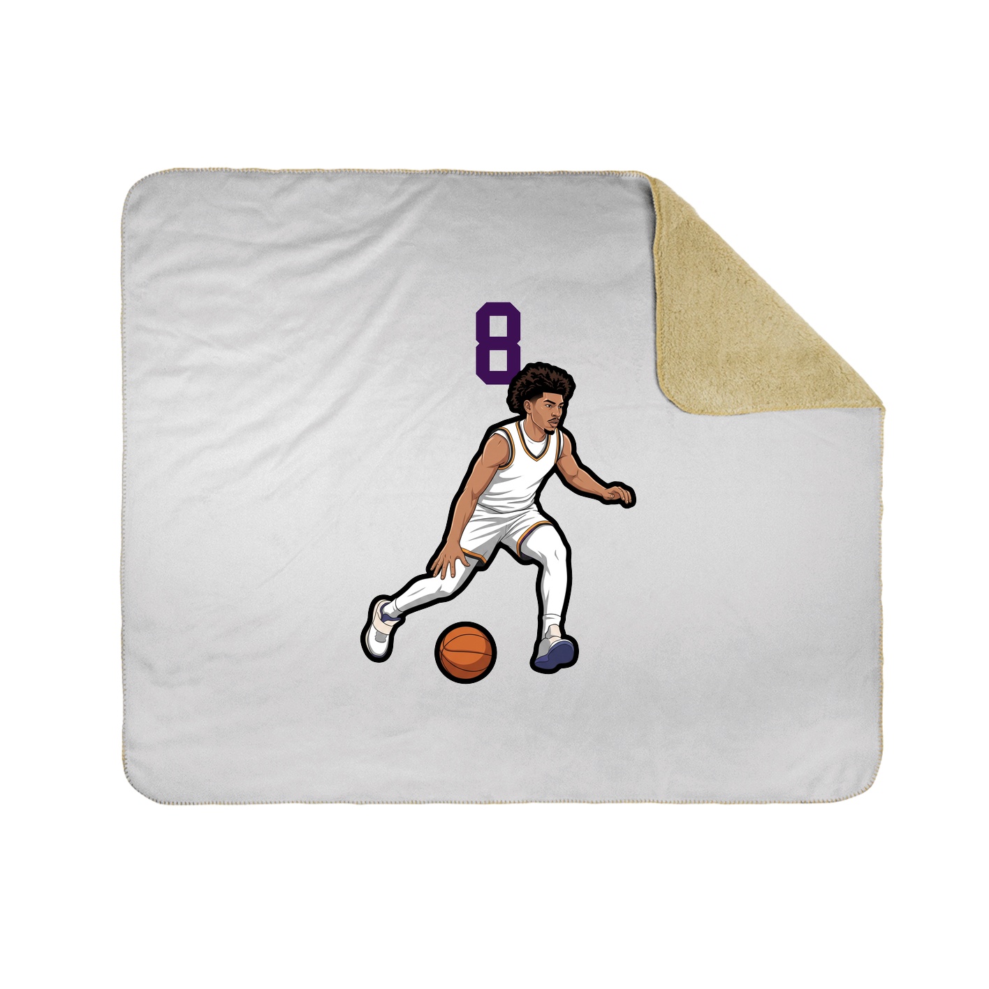 Throw Blanket — Number Top in White