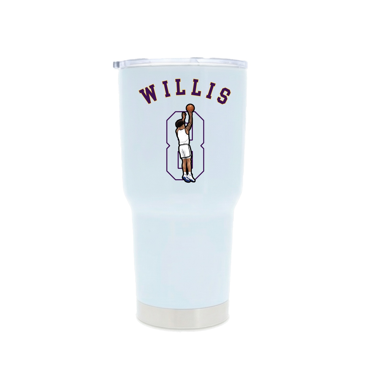 30oz Stainless Steel Tumbler — Shirsey Arch in White
