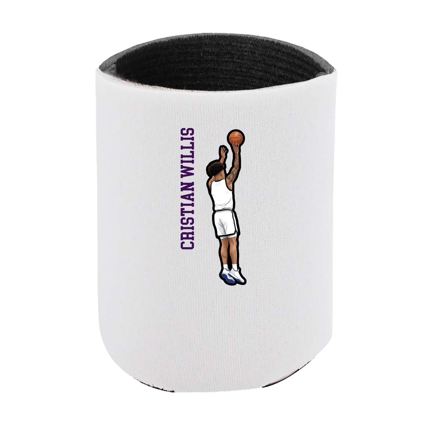 Can Holder — Name Vertical in White