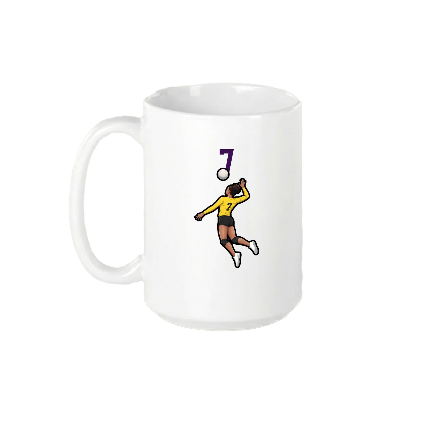 15oz Coffee Mug — Number Top in White