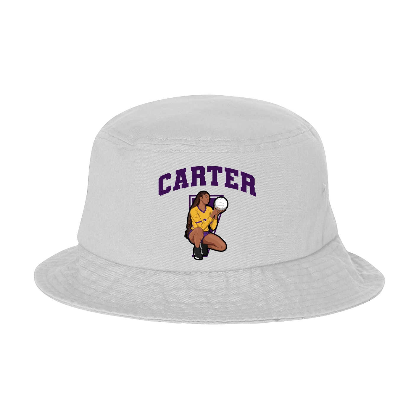 Bucket Cap — Number in White