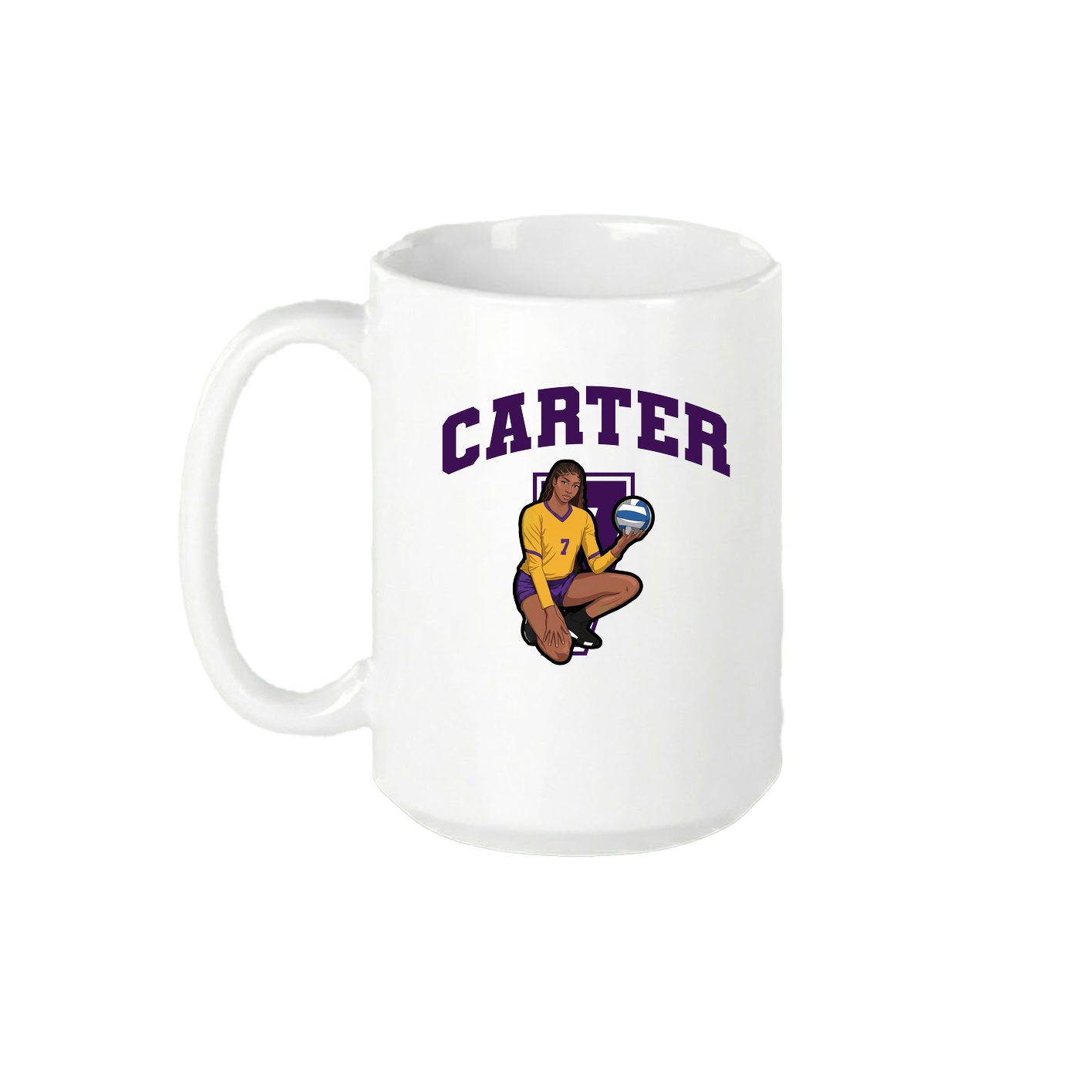 15oz Coffee Mug — Number in White