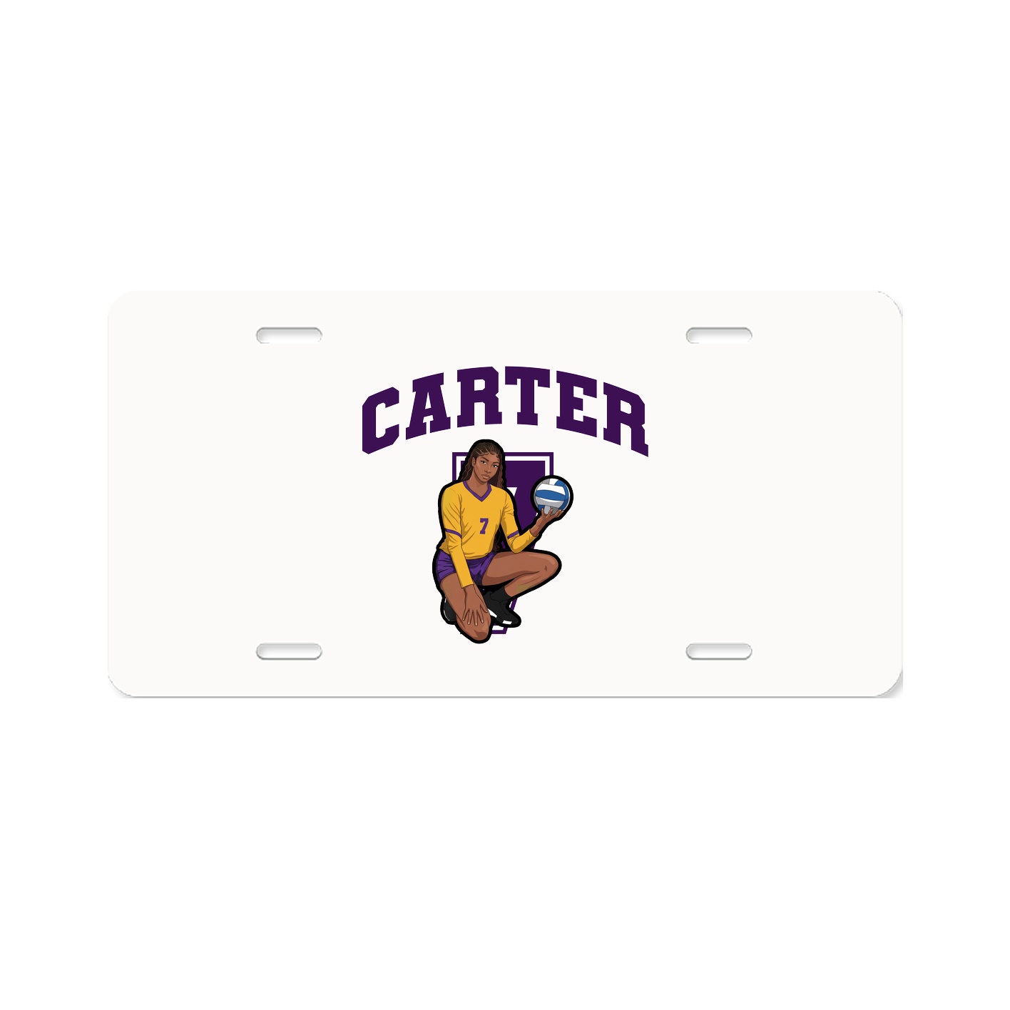 License Plate — Number in Classic