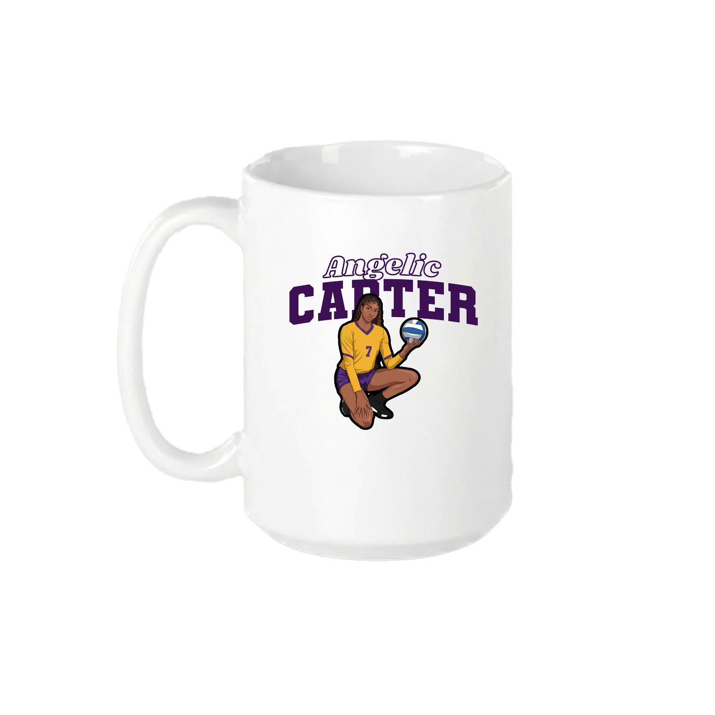 15oz Coffee Mug — Name Arch in White
